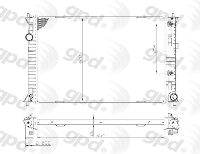 2009, 2008, 2007, 2006 Ford Fusion Radiator