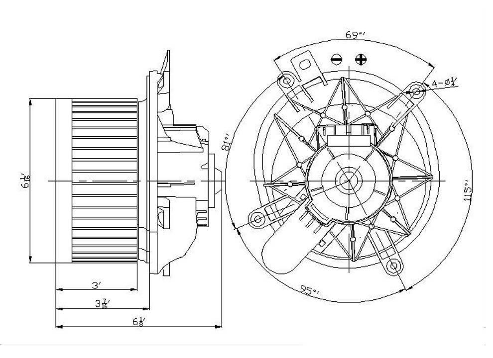 2008, 2007, 2006, 2005, 2004, 2003 Mazda 6 HVAC Blower Motor