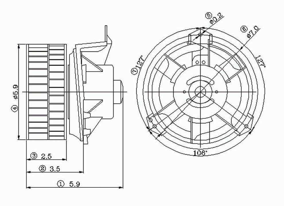 2007, 2006, 2005, 2004, 2003, 2002, 2001 Dodge Caravan Voyager HVAC Blower Motor