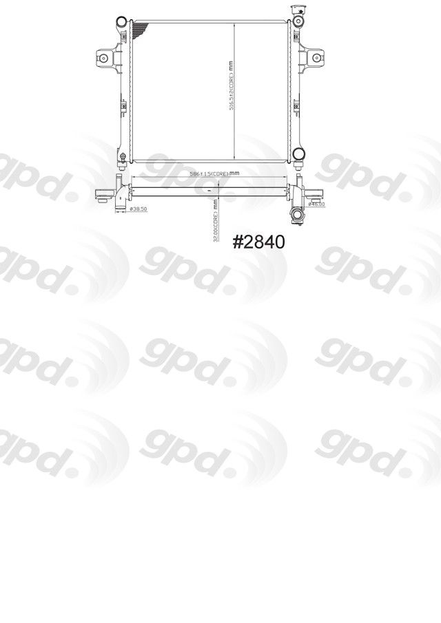 2008, 2007, 2006 Jeep Commander Radiator