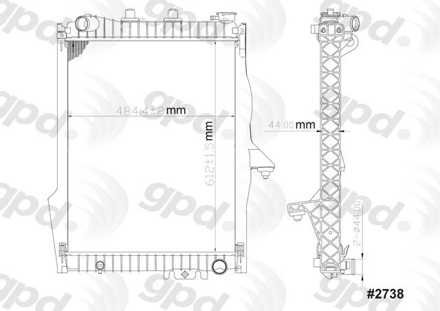 2006, 2005, 2004 Dodge Durango Radiator