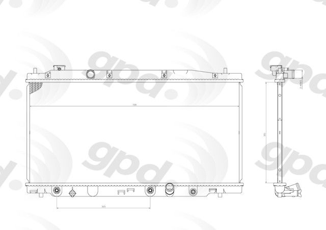 2013, 2012, 2011, 2010, 2009 Honda Fit Radiator