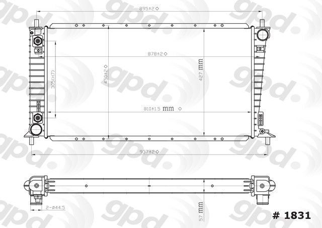 1998, 1997 Ford F-150 Radiator