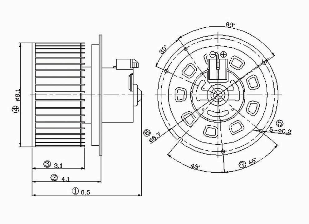 2003, 2002, 2001, 2000, 1999 Ford Windstar Super Duty HVAC Blower Motor