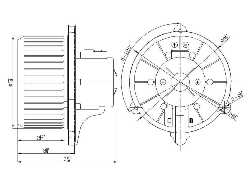 2009, 2008, 2007, 2006, 2005, 2004 Kia Spectra HVAC Blower Motor