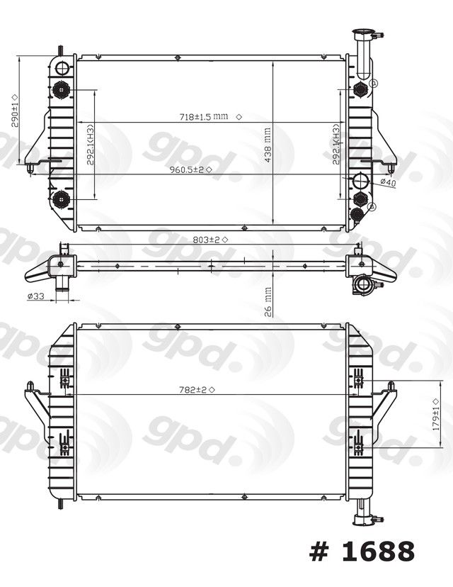 1995 Chevrolet Astro Radiator