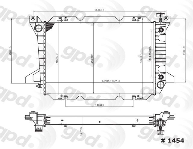 1996, 1995, 1994, 1993, 1992, 1991, 1990, 1989, 1988, 1987, 1986, 1985 Ford F-150 Radiator