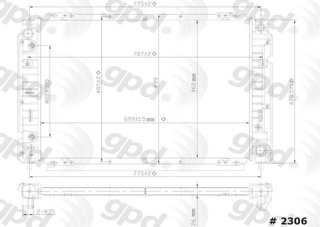 2004, 2003, 2002, 2001 Ford Escape Radiator