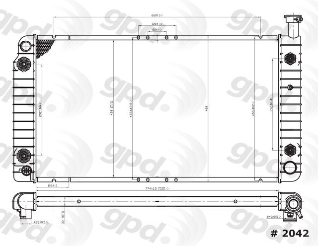 2002, 2001, 2000, 1999, 1998, 1997, 1996 Chevrolet Express 2500 1500 Radiator