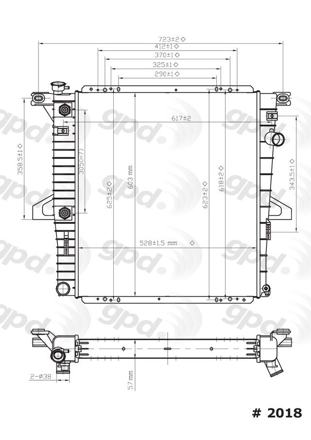 1999, 1998, 1997 Ford Explorer Radiator