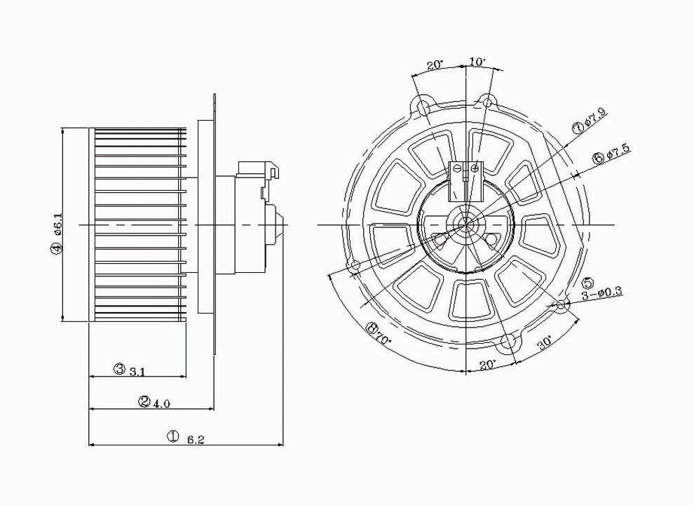 1998, 1997, 1996, 1995 Ford Windstar HVAC Blower Motor