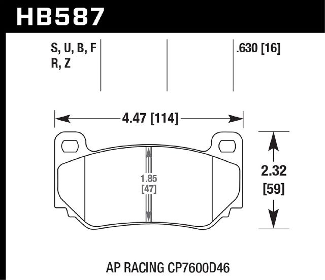 2002-2004 Audi A6 Disc Brake Pad Set - Rear (Hawk Performance)