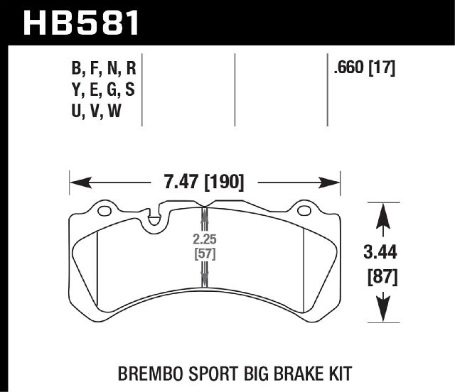 2018 Volvo S60 Disc Brake Pad Set - Front or Rear (Hawk Performance)