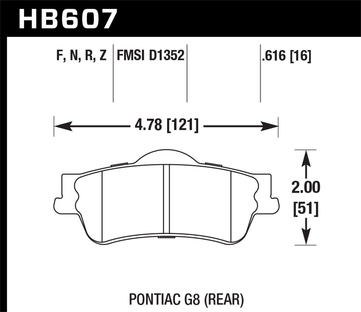 2015, 2014, 2013, 2012, 2011 Chevrolet Caprice Disc Brake Pad Set