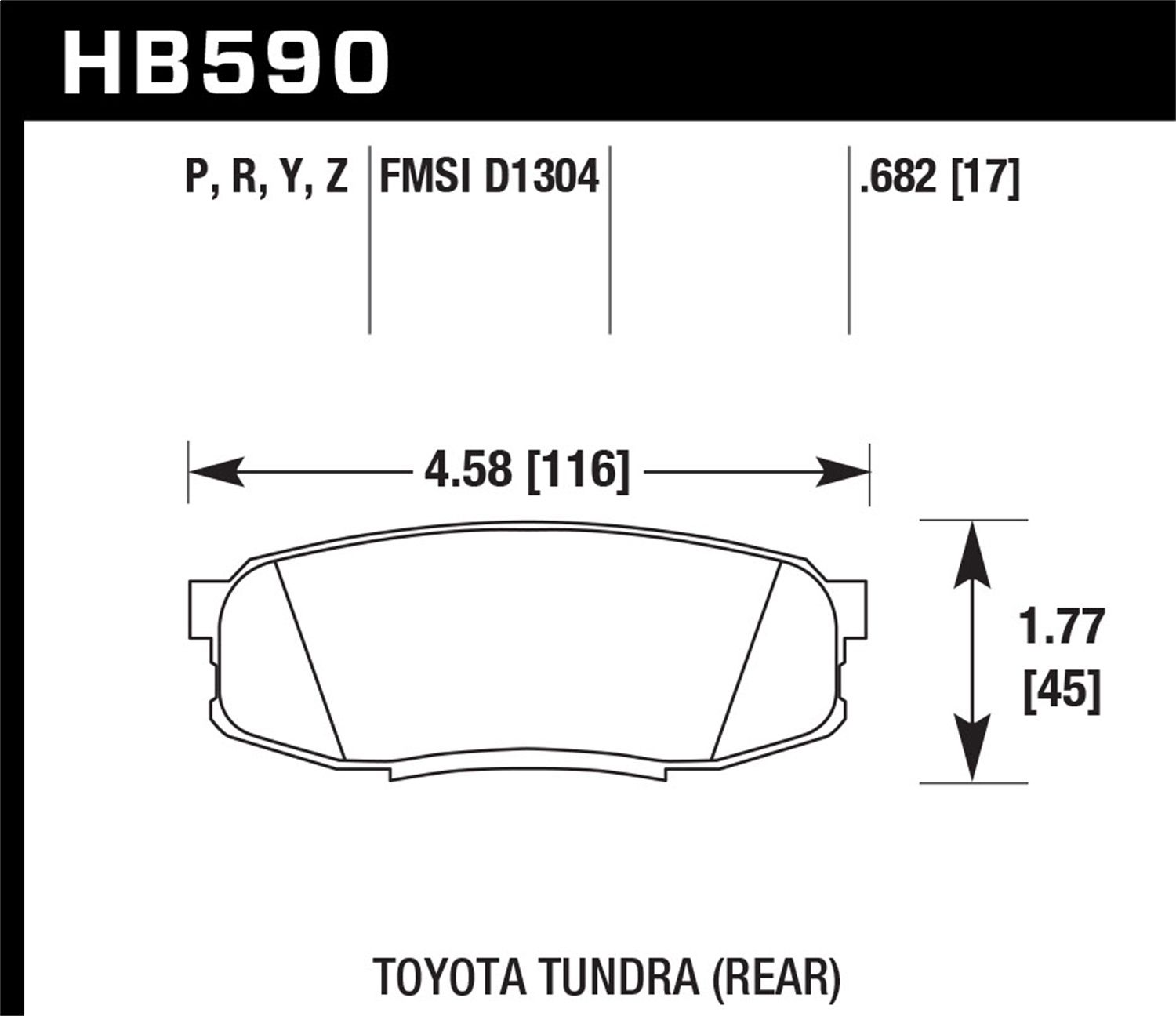 2016, 2015, 2014, 2013, 2012, 2011, 2010, 2009, 2008 Lexus LX570 Disc Brake Pad Set