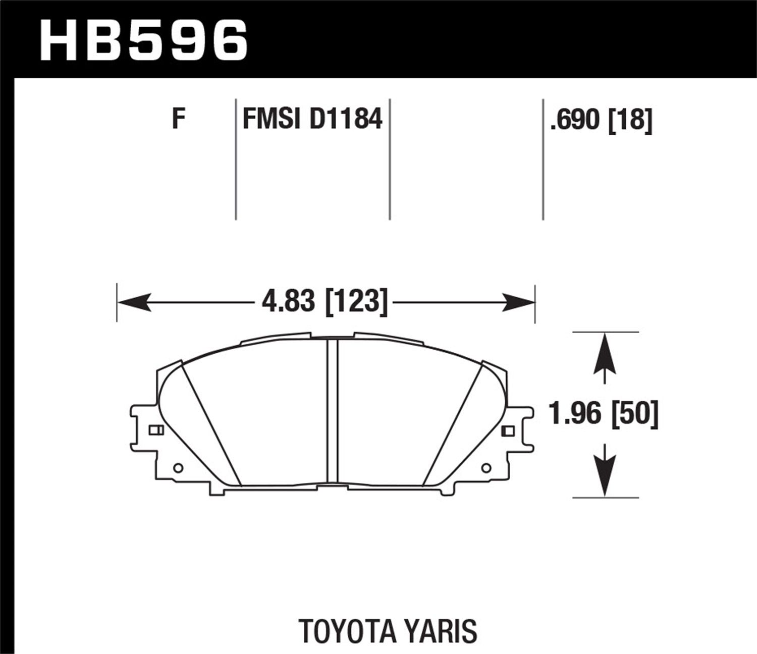 2013, 2012 Toyota Prius Plug-In Disc Brake Pad Set