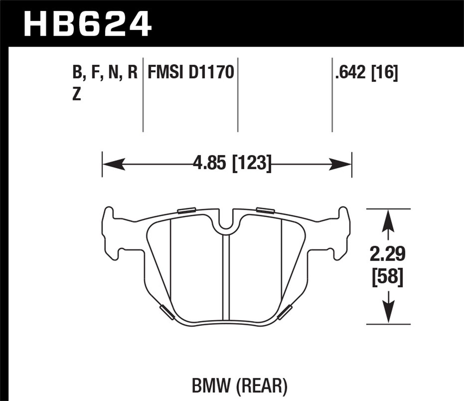 2015, 2014, 2013 BMW X1 Disc Brake Pad Set