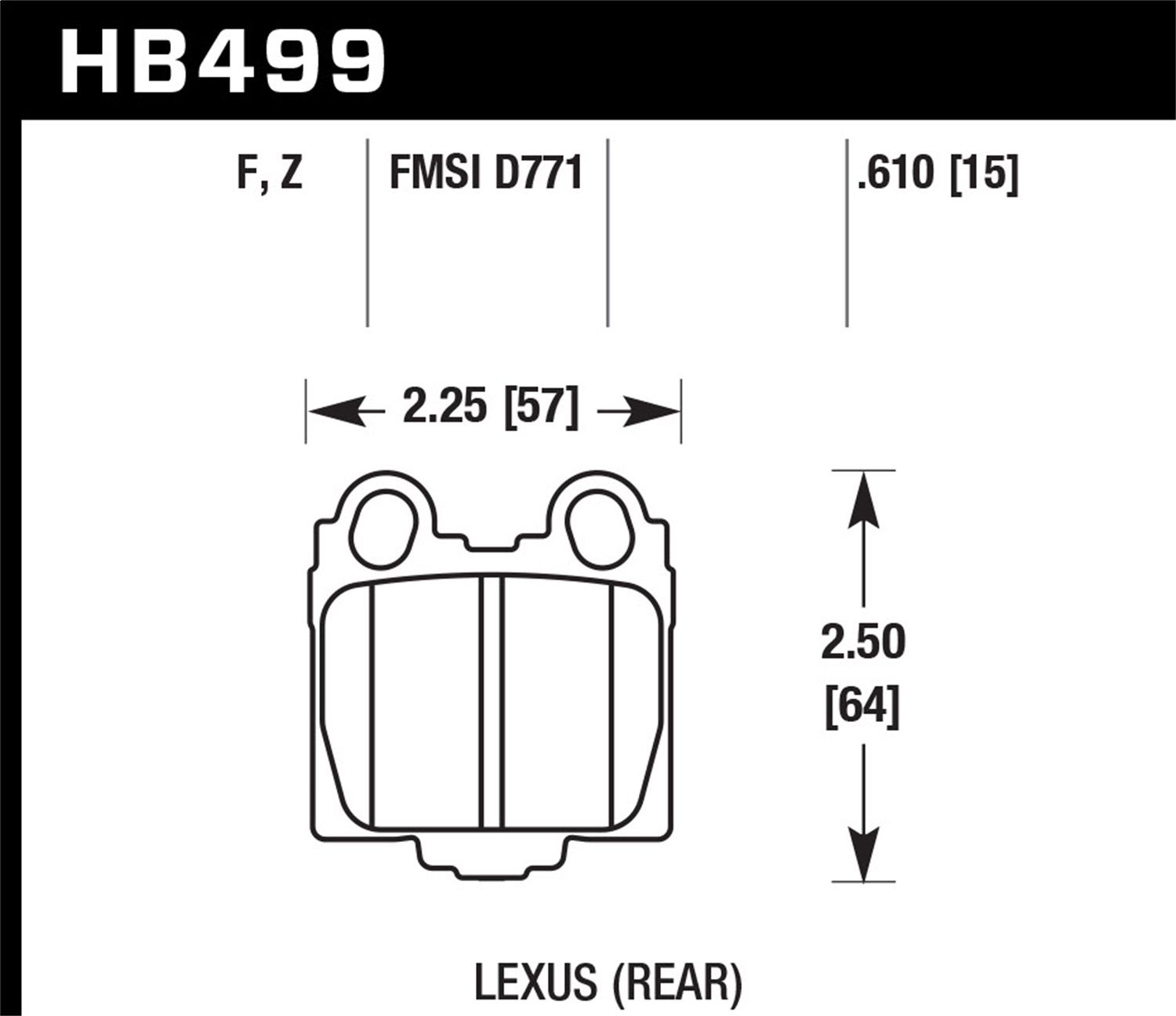 2005, 2004, 2003, 2002, 2001 Lexus IS300 Disc Brake Pad Set