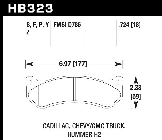 2003-2006 Chevrolet Express 2500 Disc Brake Pad Set - Front (Hawk)