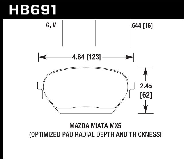 2006-2014 Mazda MX-5 Miata Disc Brake Pad Set - Front (Hawk)