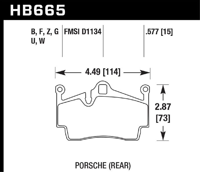 2005-2016 Porsche Boxster Disc Brake Pad Set - Rear (Hawk)