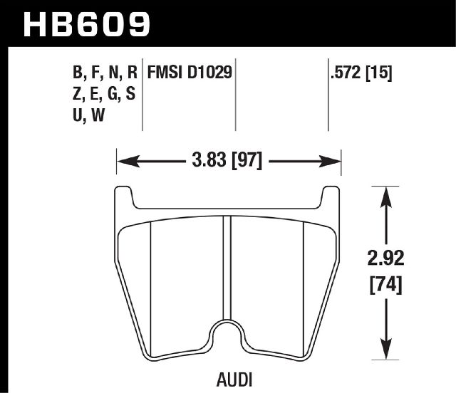 2007-2008 Audi RS4 Disc Brake Pad Set - Front (Hawk)