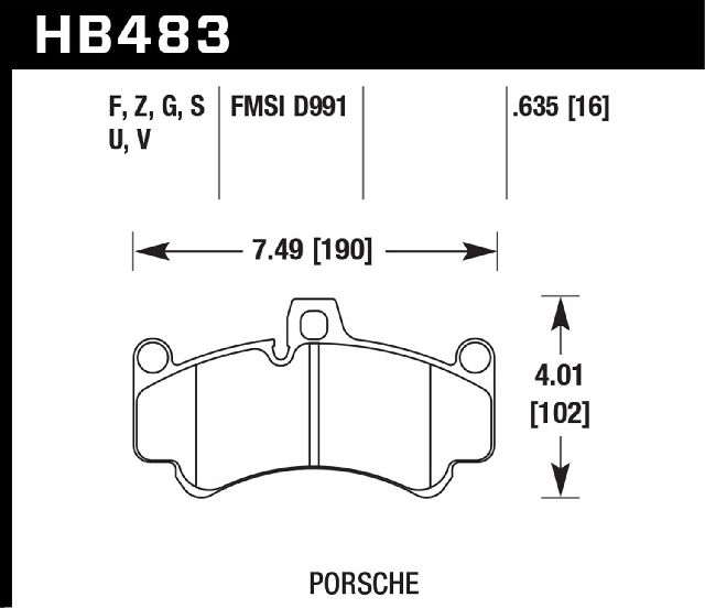 2005-2010 Porsche Boxster Disc Brake Pad Set - Front (Hawk)