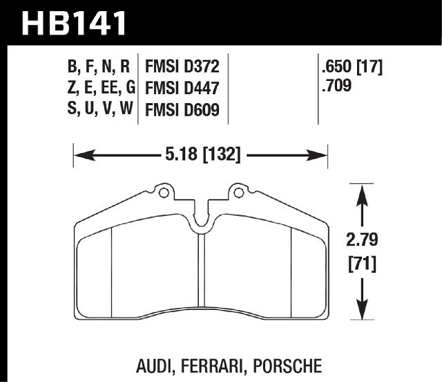 1991-1998 Porsche 911 Disc Brake Pad Set - Front or Rear (Hawk)