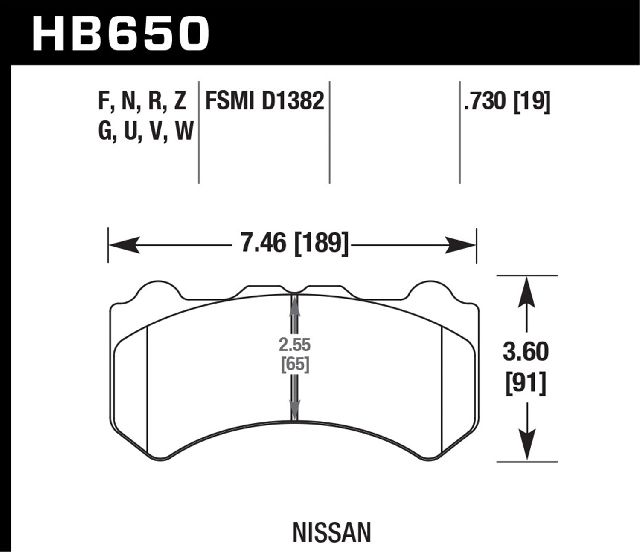 2009-2018 Nissan GT-R Disc Brake Pad Set - Front (Hawk)