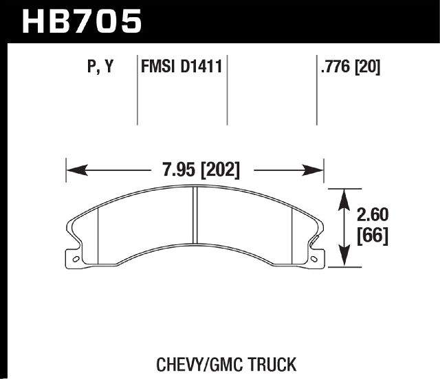 2008-2015 Chevrolet Express 3500 Disc Brake Pad Set - Rear (Hawk)