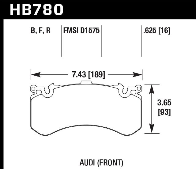 2013-2018 Audi S6 Disc Brake Pad Set - Front (Hawk)