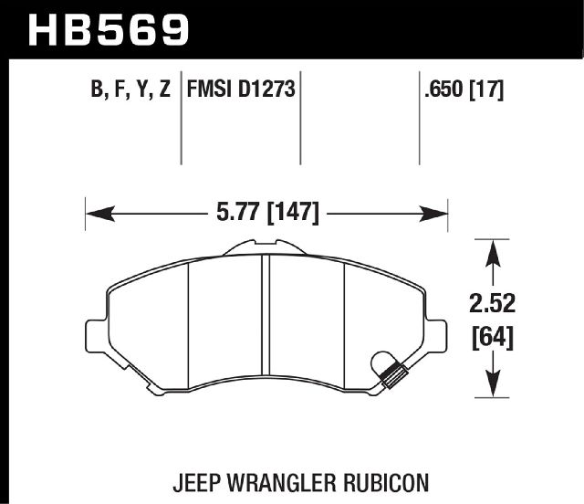 2007-2011 Dodge Nitro Disc Brake Pad Set - Front (Hawk)