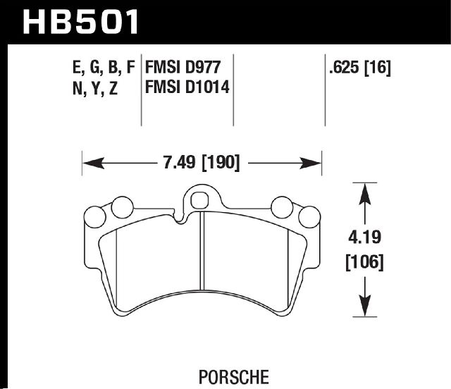 2007-2015 Audi Q7 Disc Brake Pad Set - Front (Hawk)