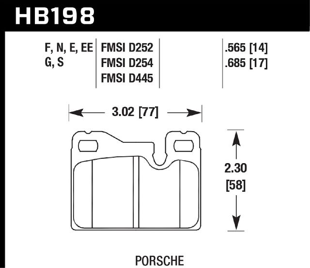1977-1988 Porsche 924 Disc Brake Pad Set - Front or Rear (Hawk)