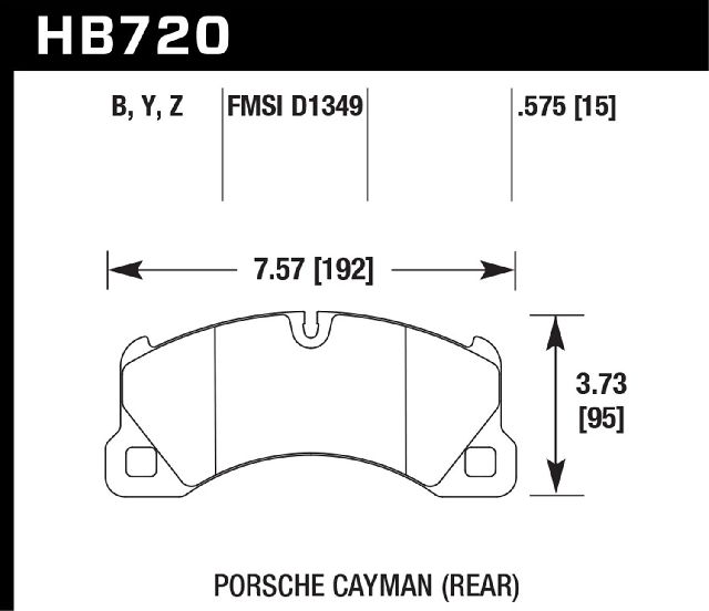 2012 Porsche Cayenne Disc Brake Pad Set - Front (Hawk)