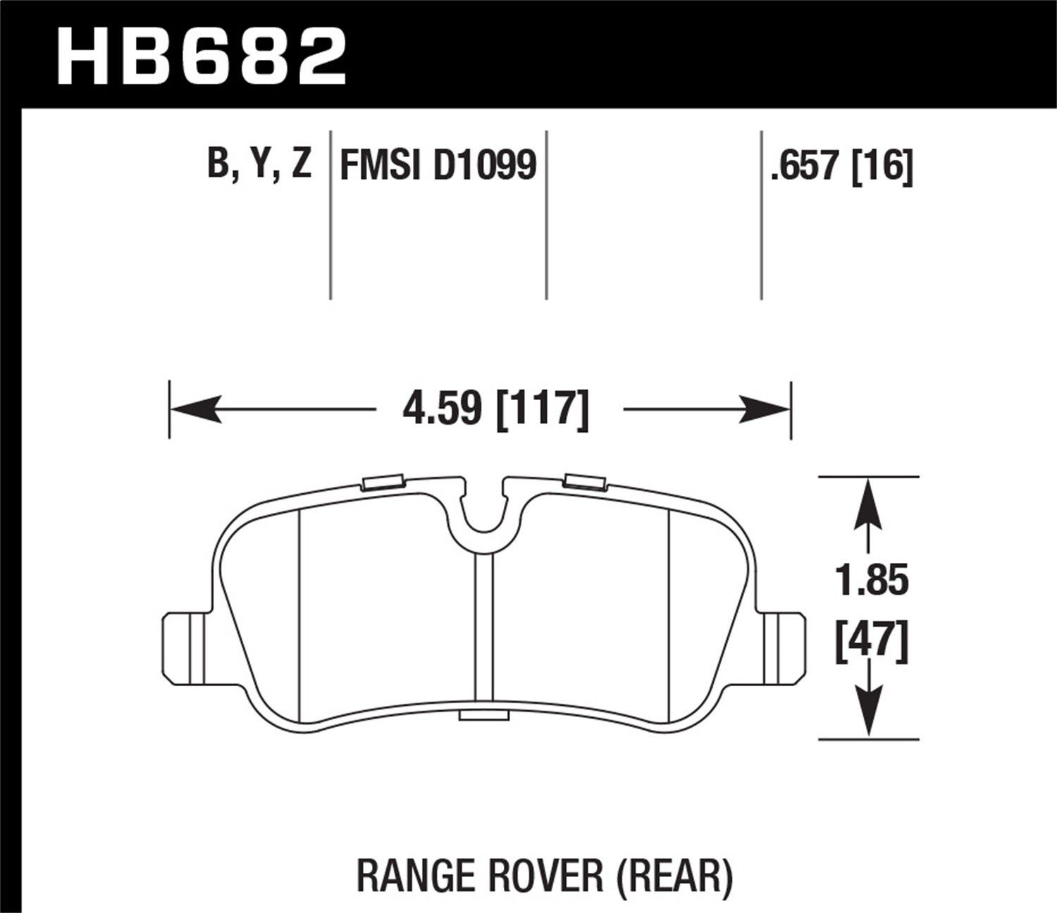 2009, 2008, 2007, 2006, 2005 Land Rover LR3 LR3 Disc Brake Pad Set