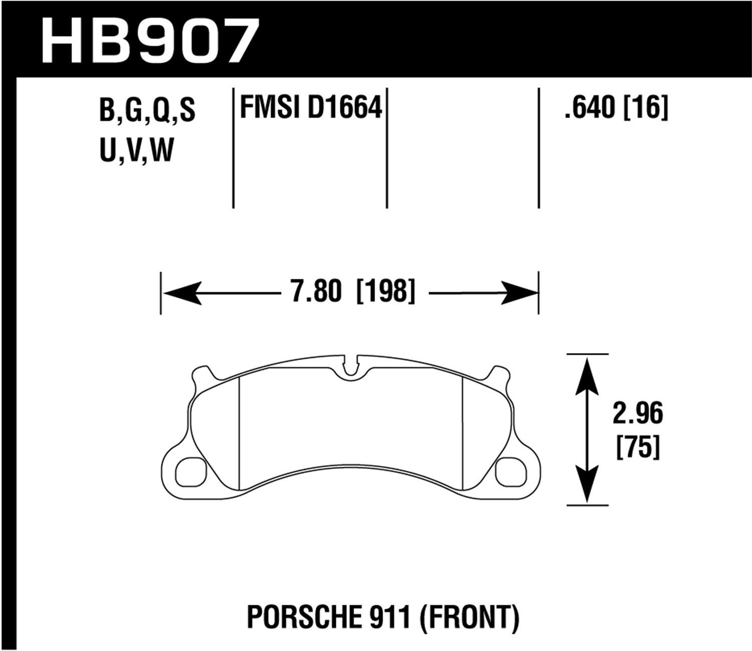 2016 Porsche Boxster Disc Brake Pad Set