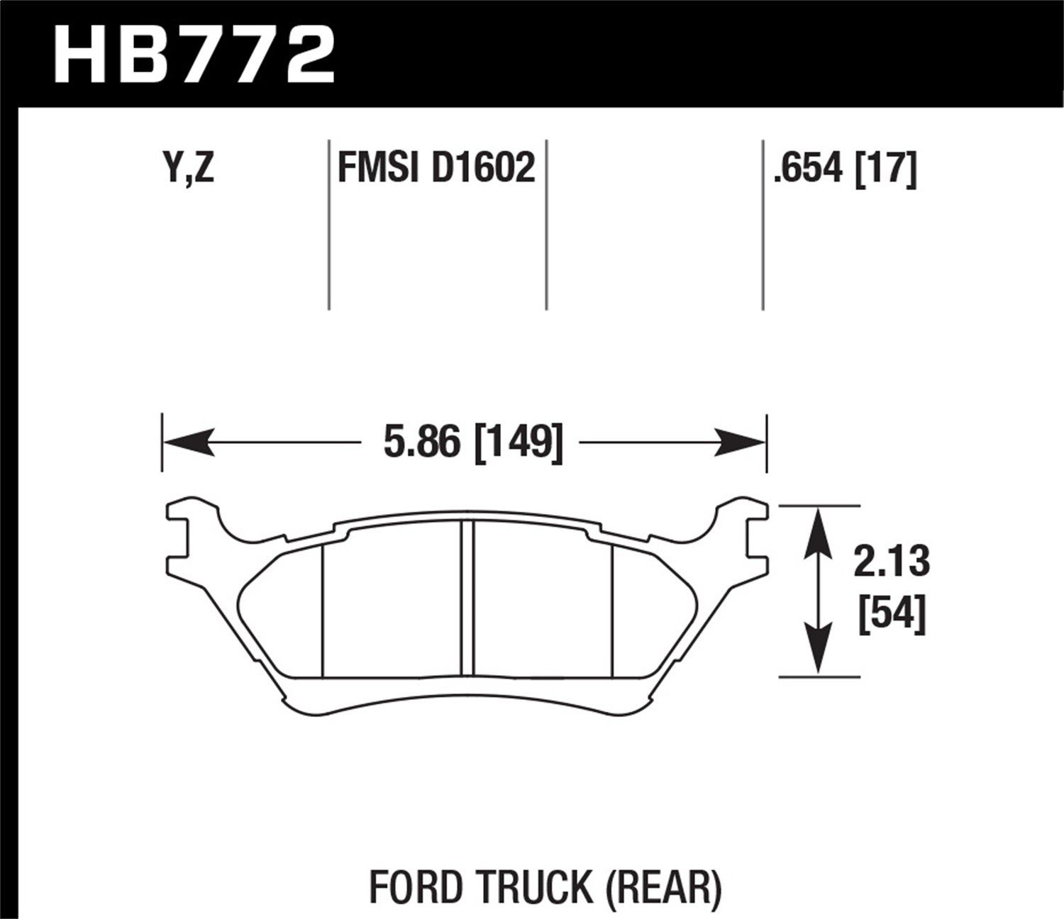 2016, 2015, 2014, 2013, 2012 Ford F-150 Disc Brake Pad Set