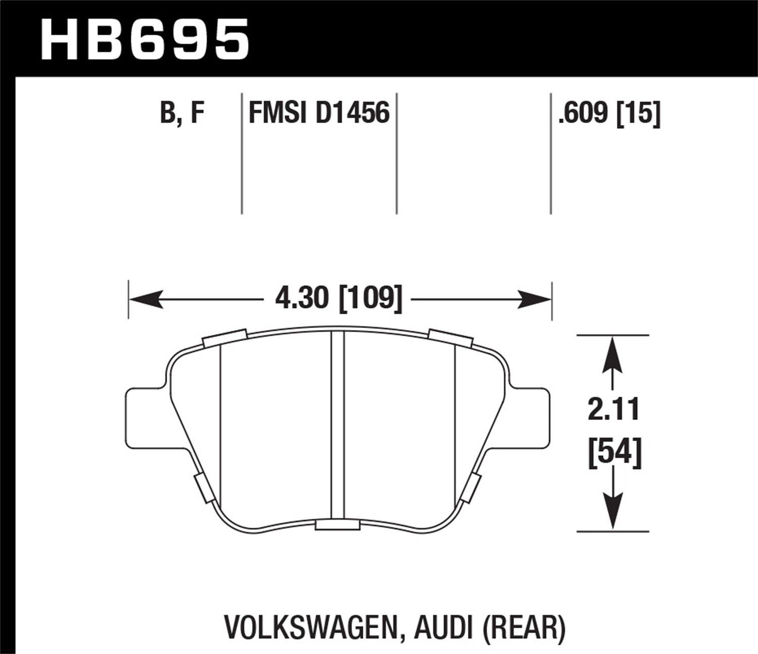 2013, 2012 Audi A3 Disc Brake Pad Set