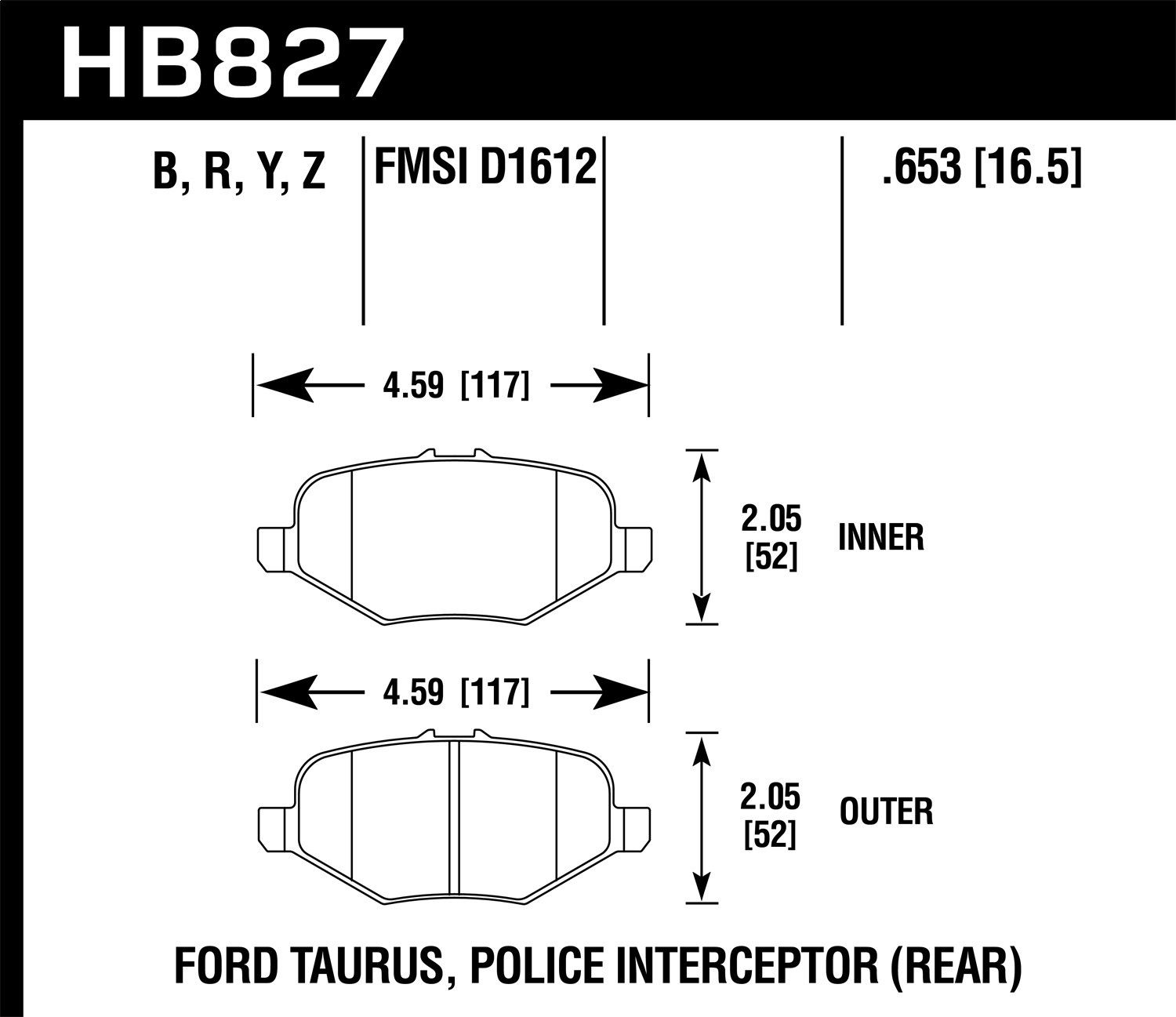 2015, 2014, 2013 Ford Explorer Disc Brake Pad Set