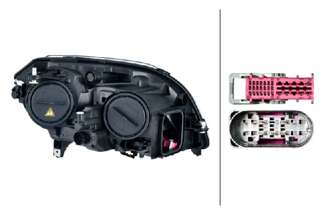 2013-2015 Mercedes-Benz GLK250 Headlight Assembly - Left (Hella)