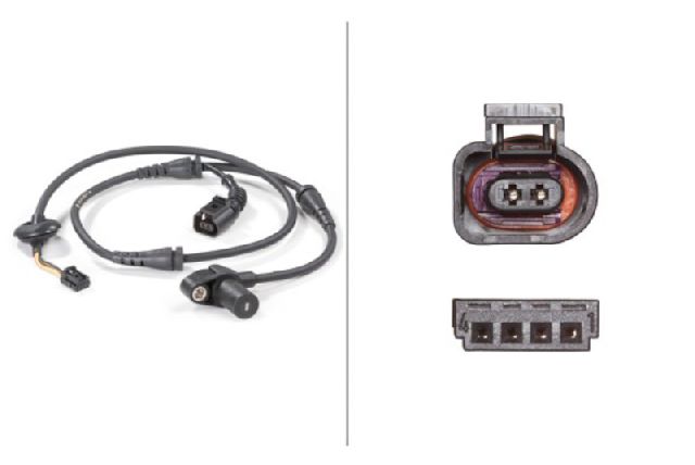 2004-2009 Audi A4 ABS Wheel Speed Sensor - Front Left or Front Right (Hella)