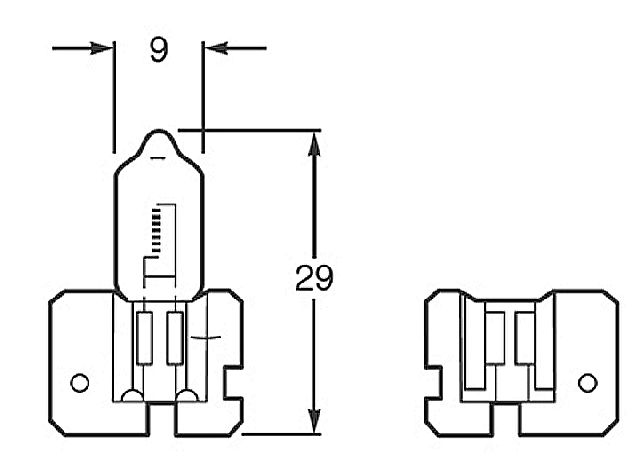 1993-1994 Ford Explorer Fog Light Bulb - Front (Hella)