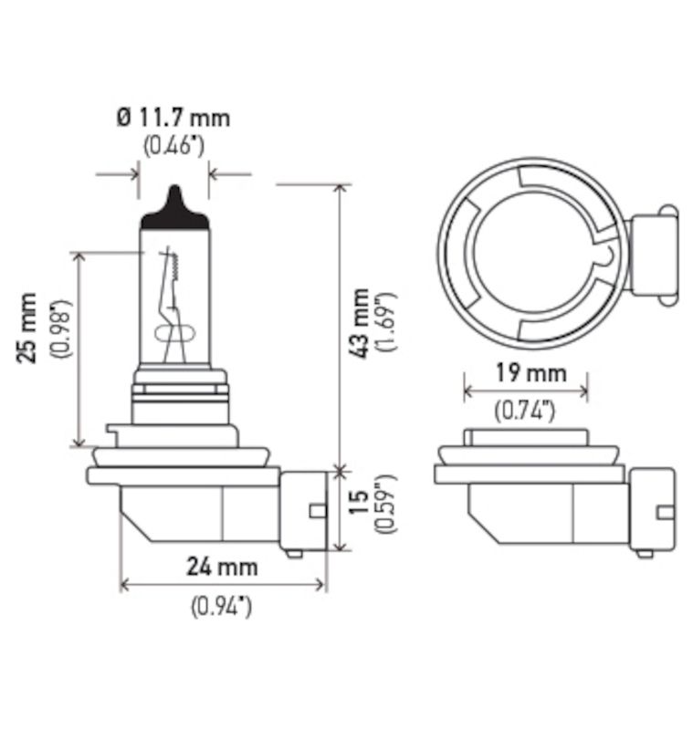 Kia Sedona Headlight Bulb Replacement Eiko Flosser Hella Osram 2008 Kia Sedona Headlight Bulb Low Beam Hella H11b Standard 12v 55w Halogen Single Boxed Dot