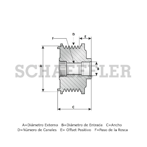 2013-2014 Audi A6 Alternator Decoupler Pulley (INA)