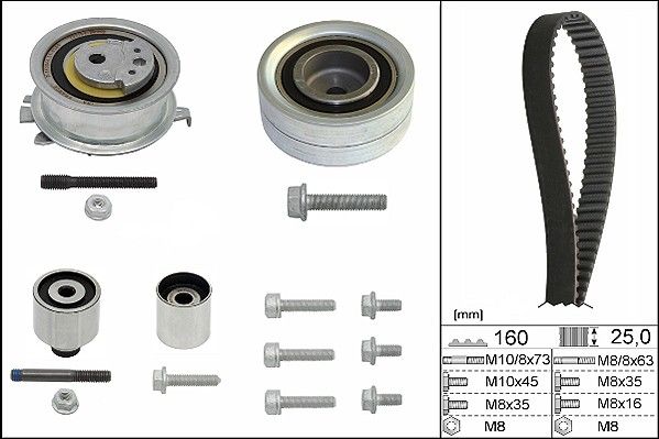 2012-2017 Volkswagen Transporter Engine Timing Belt Kit (INA)