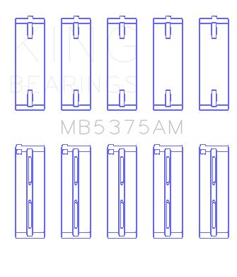 2005-2006 Toyota MR2 Spyder Engine Crankshaft Main Bearing Set (King Engine Bearings)