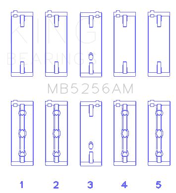 1997-2008 Hyundai Tiburon Engine Crankshaft Main Bearing Set (King Engine Bearings)