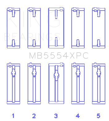 1999-2001 Toyota Solara Engine Crankshaft Main Bearing Set (King Engine Bearings)