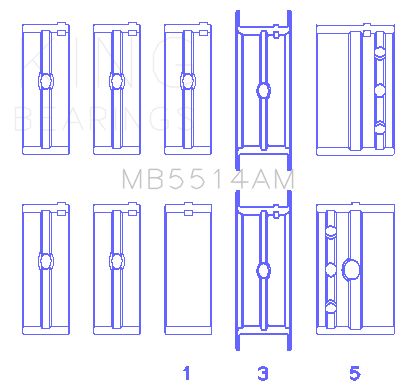 1979-1980 Cadillac Eldorado Engine Crankshaft Main Bearing Set (King Engine Bearings)